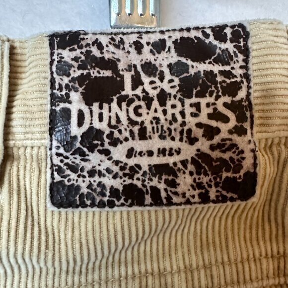 Vtg Lee Dungarees Corduroy Pants Men‎ 38 x 32 tan khaki Loose Straight baggy Y2K - Picture 4 of 7